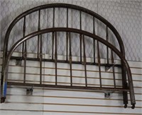 Antique Iron Headboard and Footboard on Casters