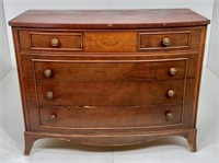 Cherry swell front 4 drawer chest, factory made,