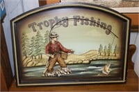 3 D Trophy Fishing Wall Sign 23 3/4" X 17 1/4"