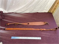 Two leather rifle slings