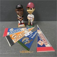Phillies Bobbleheads, Small Pennants