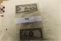 2 X $ THE JAPANESE GOVT. 10 PESO NOTE&1 PESO NOTE