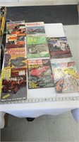 Vintage collector car magazines.