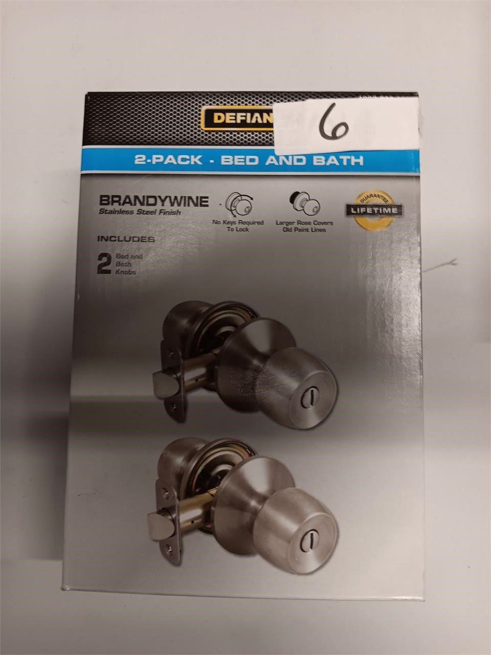 2 pack bed and bath door knob