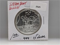 1oz .999 Silver Steamboat Willie Round