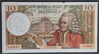 1970  French  10 Francs note
