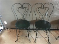 2 antique ice cream patio chairs