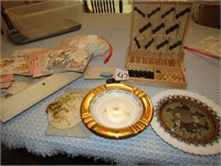 VINTAGE CARDS, PLATE PICTURES, WOOD MARBLE GAME