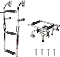 3 Step Stainless Ladder Foldable Stern Mount