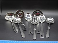 8 Stainless Serving Spoons, Oneida & Chefs
