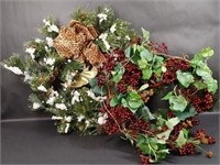 Berry Wreath & Flocked Pinecone Wreath
