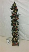 30" Wooden Decorated Tree W/ Lights
