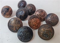Pre WW1 Military Buttons