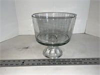 Glass punch bowl