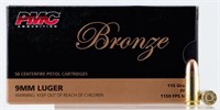 (50RDS) PMC BRONZE 9MM LUGER 115GR FMJ AMMO