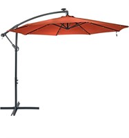 Offset cantilever orange patio umbrella 10ft