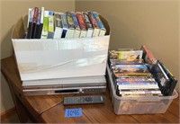 Sony DVD/VHS player , DVDs, VHS