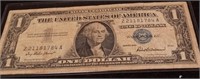 1957 $1  Silver Certificate with protective case
