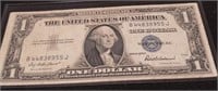 1935 F $1  Silver Certificate with protective