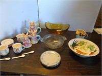 Battat Ceramics - Bunny Tea Set - 3 cups w saucer