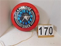 Cambridge Diner Lighted Clock ~