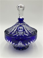 Bohemian Crystal Glass Candy Dish