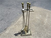 Brass Fireplace Poker Set