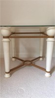 Glass Top Side Table 23x25x25