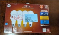 GE 7 Bulbs relax led, white light M base