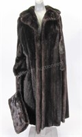 Lady's Full-Length Mink Coat with Muff