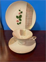 Plate & Two Cups & Saucers