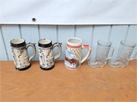 (5) Assorted Steins, See Photos