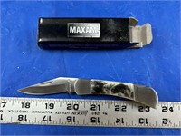 New Locking Blade Maxam Knife w/ Fish on Handle