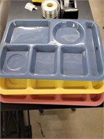 3 school lunch Trays