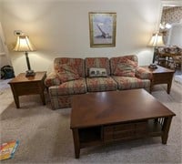 Living Room Suit Couch Tables Lamps Picture