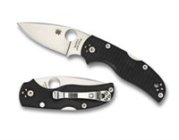 Spyderco Leaf Satin Black Frn Plain Native 5 Knife