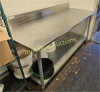 WORK TABLE - 72" STAINLESS STEEL TOP