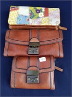 3 Leather Designer Fossil Ladies Wallets