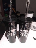 2 Graduation Cups with Straws