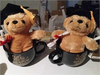 Set of 2 Bears in Graduation Mugs
