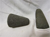 (2) AMERICAN INDIAN GRINDING TOOLS 5"