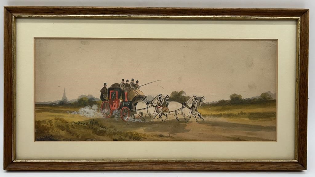 Stagecoach Lithograph by J.C. Maggs