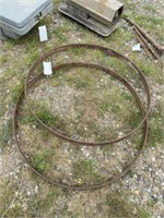 353) 2 44" iron wagon rings