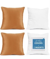 Throw Pillow Inserts Pack of 2 with Velvet Soft