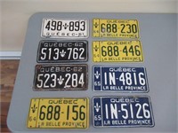 8 License Plates / Plaques d'immatriculation
