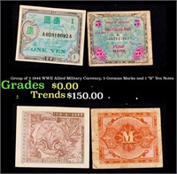 Group of 2 1944 WWII Allied Military Currency, 5 G