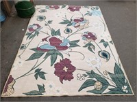 Pretty Floral Thin Rug/Mat. 58"x81"