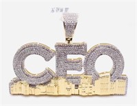 1.79 cts Diamond 10k Yellow Gold CEO Pendant