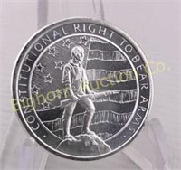 Second Amendment One Troy Ounce .999 Fine Silver