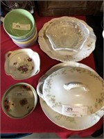 Floral China, Opalescent Bowl, etc.